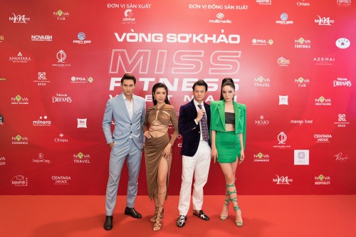 Mister Vietnam Minh Quyền ngồi ghế giám khảo Miss Fitness Vietnam cùng Hoa hậu Minh Tú, Kỳ Duyên, Thuý Vân