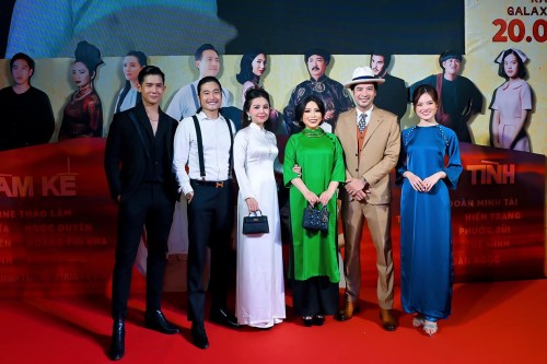 Dàn sao Việt tưng bừng hội ngộ chúc mừng Đoàn Minh Tài và Kristine Thảo Lâm ra mắt phim