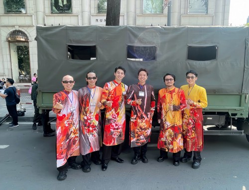 Đạo diễn Hoàng Nhật Nam cùng dàn Hoa hậu, nghệ sĩ tham gia tổng duyệt diễu binh, diễu hành cấp nhà nước