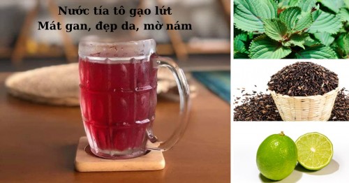 Nước Tía tô nấu gạo lứt: Mát gan, đẹp da, mờ nám