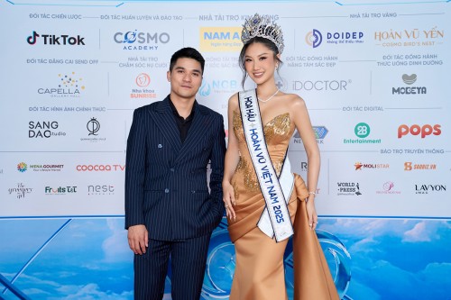 HẬU HOÀN VŨ VIỆT NAM NGUYỄN HOÀNG PHƯƠNG LINH NHẬN SASH ĐẠI DIỆN VIỆT NAM THAM DỰ MISS COSMO 2025 