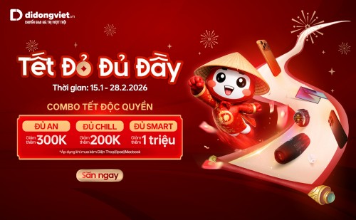 Sắm Tết tại Di Động Việt: Ưu đãi đến 1 triệu đồng khi mua iPhone 17 Pro Max, Samsung Galaxy S25 Ultra 